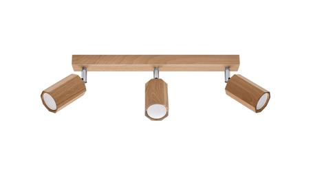 Lampa sufitowa ZEKE 3 dąb GU10 3x40W IP20 SL.1030 SOLLUX-57773