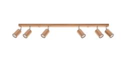 Lampa sufitowa ZEKE 6 dąb GU10 6x40W IP20 SL.1032 SOLLUX-57703