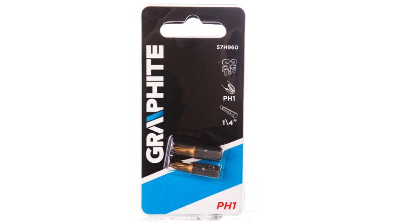 Końcówki wkrętakowe PH1 x 25 mm 57H960 /2 szt./-90065