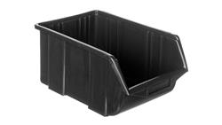 Pojemnik magazynowy plastikowy 36x22,5x16,5cm czarny 79R184-90461