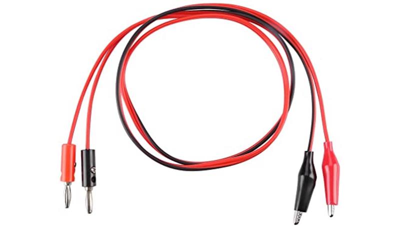 Zestaw komplet Kabel miernika banan - krokodylek izolowany 1,5m para 24981-89006