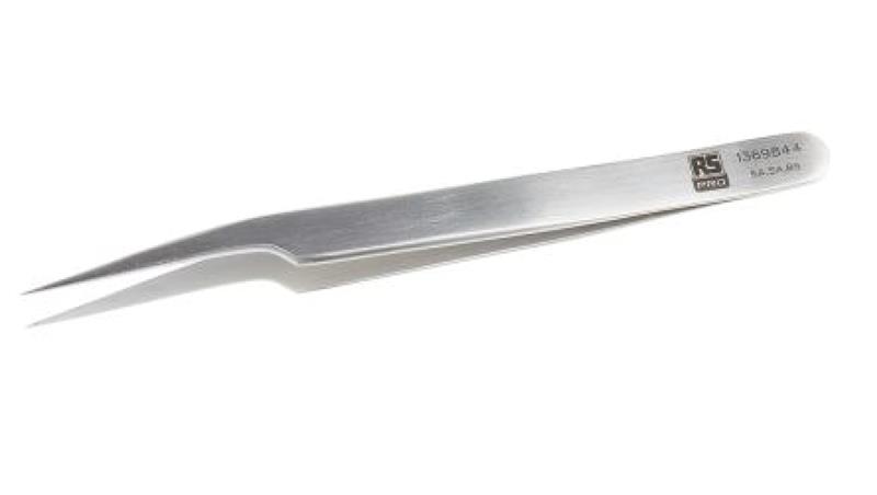 Pęseta, dł. 115, antymagnetyczna 5A.SA.B, materiał: Stal nierdzewna, RS PRO-89633 Pęseta, dł. 115, antymagnetyczna 5A.SA.B, materiał: Stal nierdzewna, RS PRO-89633
