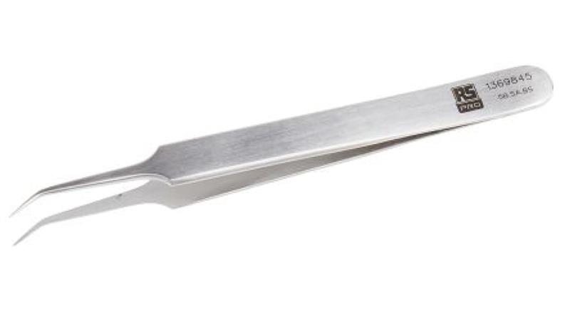 Pęseta, dł. 110, antymagnetyczna, materiał: Stal nierdzewna, RS PRO-89572 Pęseta, dł. 110, antymagnetyczna, materiał: Stal nierdzewna, RS PRO-89572