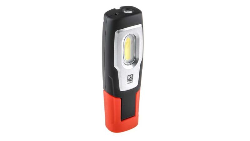 Lampa inspekcyjna akumulatorowa, jasność 300 lm, Litowo-jonowy IP54 RS PRO 168g-89861