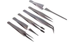 Zestaw pęset, materiał: Stal niklowana, RS PRO-89691