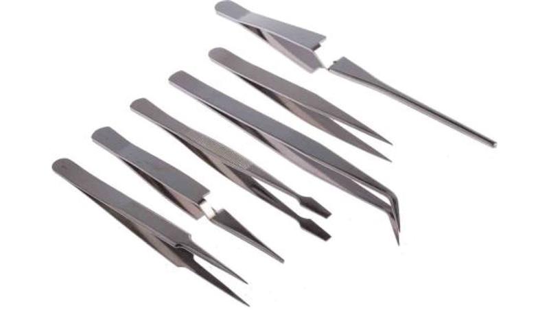 Zestaw pęset, materiał: Stal niklowana, RS PRO-89691