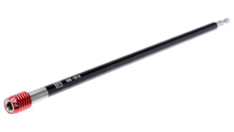 Wkrętak nasadowy, typ: Sześciokątny, rozmiar: 1/4 cala, dł. całkowita: 300 mm, Wał chromowo-wanadowy, rura aluminiowa-90560