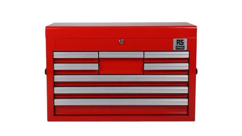 Szafka na narzędzia, 8-szufladowa, 660 x 307 x 427mm, materiał: Stal, RS PRO-90501