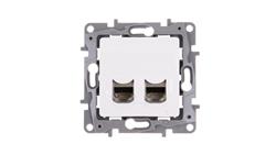 NILOE Gniazdo komputerowe podwójne RJ45 kat.6 STP białe 664776-34087