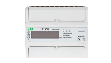 Licznik energii elektrycznej 3-fazowy 100A jednotaryfowy 230/400V z wyświetlaczem LCD LE-03M-4314
