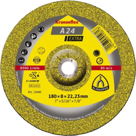 Tarcza do szlifowania 180x6.0x22 A24Ex KLINGSPOR