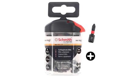 Bity udarowe PZ1 25mm 20szt zestaw BIT krzyżowy - Schmith-90153