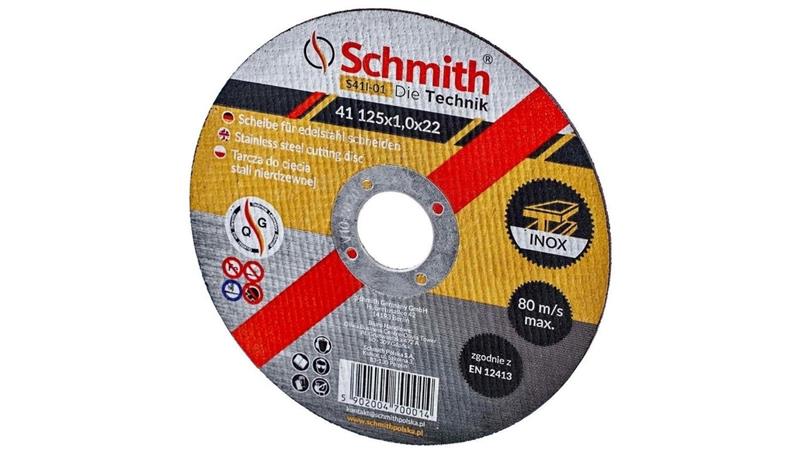 Tarcza do cięcia stali nierdzewnej INOX 125x1,0 Schmith-90424 Tarcza do cięcia stali nierdzewnej INOX 125x1,0 Schmith-90424
