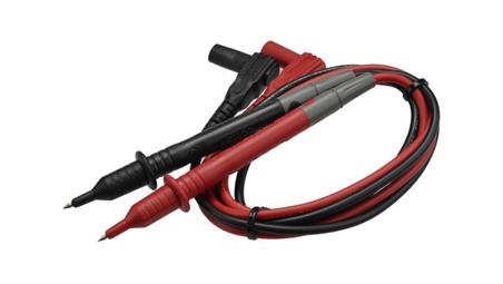 Kable przewody pomiarowe do miernika (wtyk kątowy typu BANAN / Sonda pomiarowa) HQ 2x 0,8m czarny + czerwony T-3033-88981