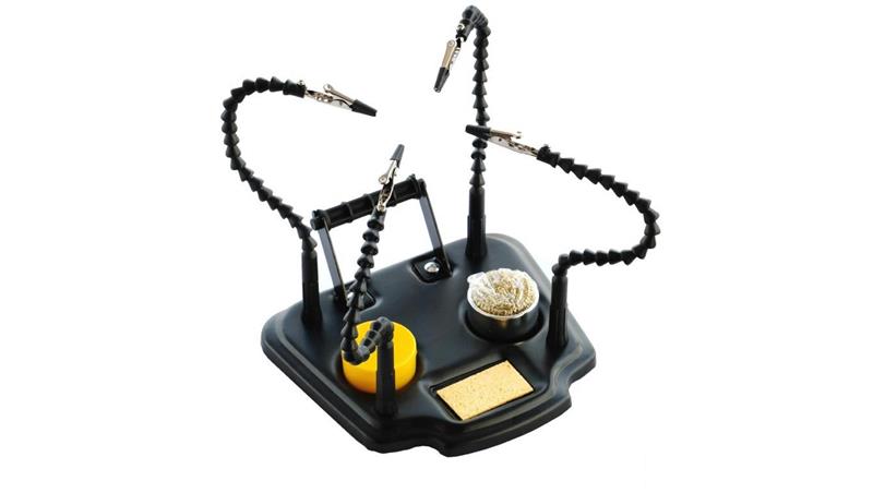 Uchwyt montażowy trzecia ręka ze złączami typu krokodylki na gęsiej szyji MP-KnGS-11M-1-90334