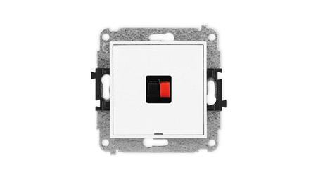 ICON Mechanizm gniazda głośnikowego pojedynczego, bez pola opisowego biały mat 25IGGBO-1-85539