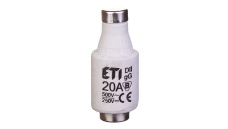 Wkładka bezpiecznikowa 20A DII gG / BiWtz 500V AC/ 250V DC E27 002312406 /5szt./-6396