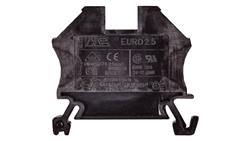 Złączka szynowa 2-przewodowa 2,5mm2 czarna EURO 43408BK-74062