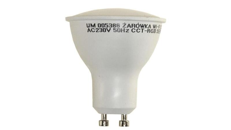 Żarówka led GU10 5,5W CCT+RGB DIMM Wi-Fi TUYA SM-86059 Żarówka led GU10 5,5W CCT+RGB DIMM Wi-Fi TUYA SM-86059
