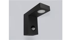Oprawa elewacyjna LED Laia 7W WW czarna IP54 z czujnikiem PIR-86894