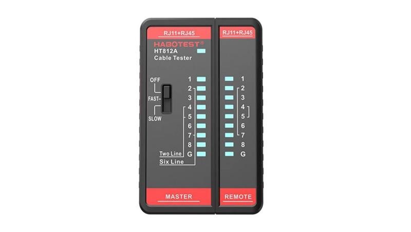 Tester przewodów sieciowych RJ11 / RJ45 Habotest HT812A-89471