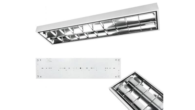 Oprawa rastrowa 120cm 2x18 2x120cm natynkowa LED biała lampa 36W 120cm G13 zasilanie jednostronne-86860 Oprawa rastrowa 120cm 2x18 2x120cm natynkowa LED biała lampa 36W 120cm G13 zasilanie jednostronne-86860