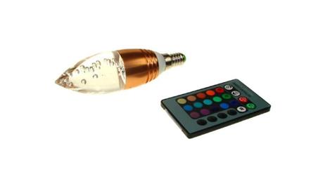 Żarówka LED Offa E14 3W RGB z pilotem miedziana--86091