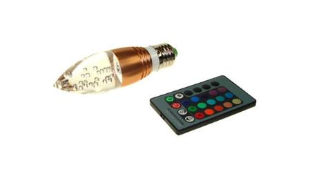 Żarówka LED Offa E27 3W RGB z pilotem miedziana--86142