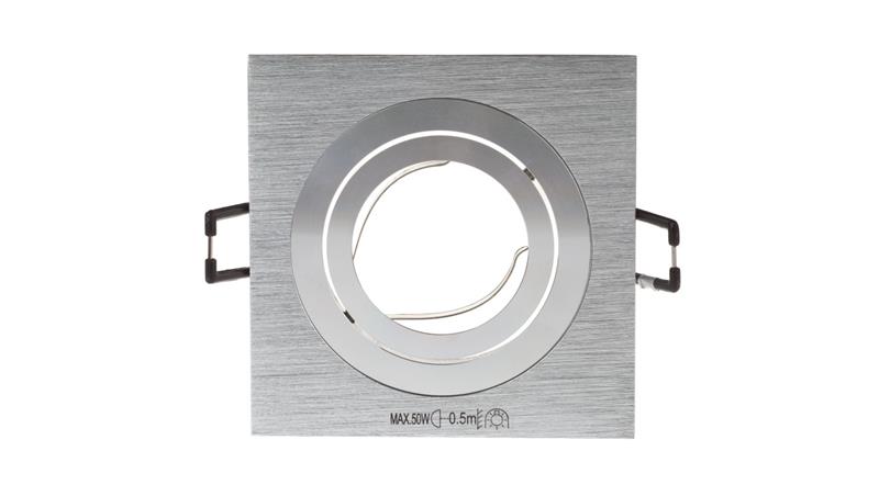 Oprawa punktowa 1x50W GX5,3 IIIkl. 12V IP20 SEIDY CT-DTL50-AL kwadrat 18281-63016