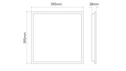 LED line LITE Panel Backlit 40W 4000K 4000lm 100lm/w kwadrat 595x595 Atest PZH 3 lata gwar.-87008