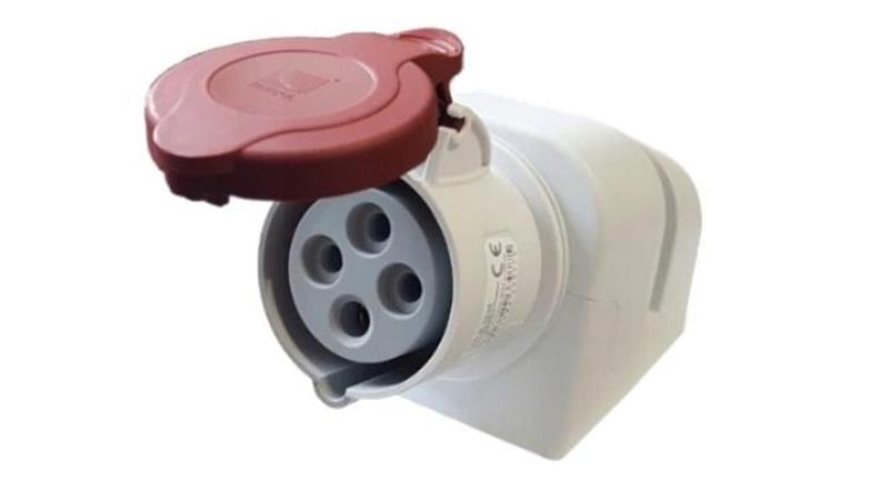 Gniazdo siłowe z klapką 4p 16A 400V stałe IP44 PAWBOL do obudowy-85649 Gniazdo siłowe z klapką 4p 16A 400V stałe IP44 PAWBOL do obudowy-85649