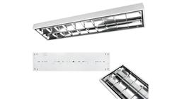 Oprawa led rastrowa natynkowa 2x36 2x120cm natynkowa LED biała lampa 36W 120cm G13 zasilanie jednostronne pod świetłówkę T8-8800