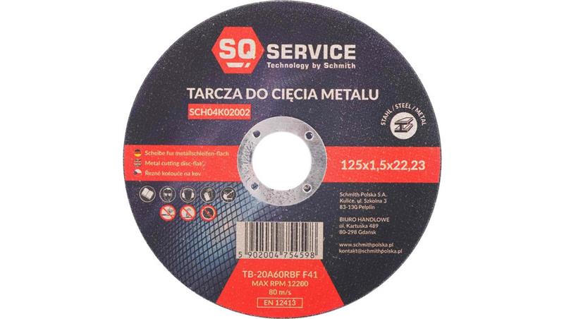Tarcza do cięcia metalu 125x1,5 seria SQ mocna Schmith-90355