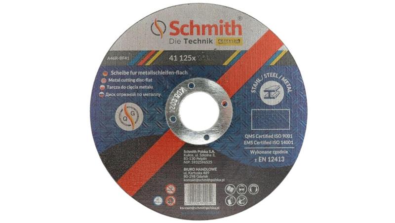 Tarcza do cięcia metalu 125x2,5 mocna Schmith-90429 Tarcza do cięcia metalu 125x2,5 mocna Schmith-90429