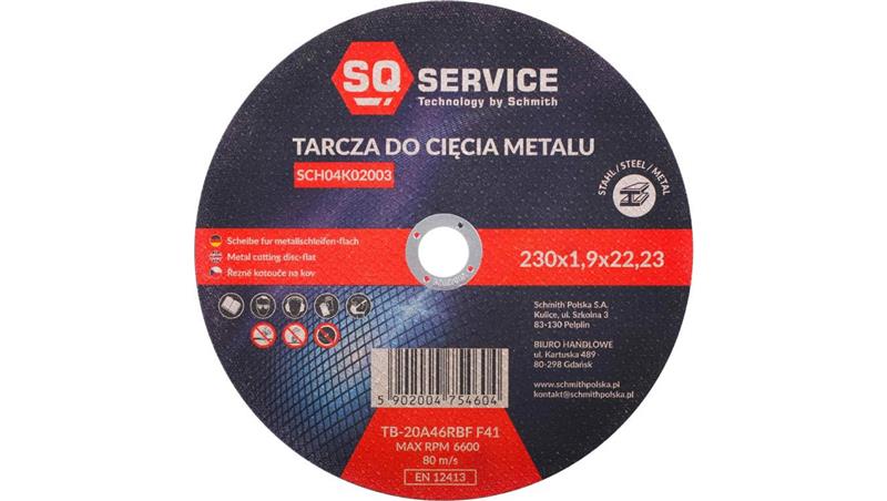 Tarcza do cięcia metalu 230x1,9 seria SQ mocna Schmith-90431 Tarcza do cięcia metalu 230x1,9 seria SQ mocna Schmith-90431