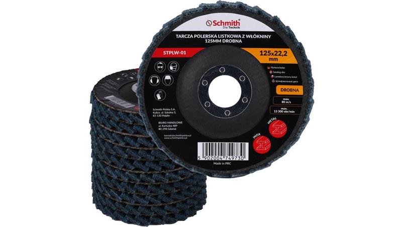 Tarcza polerska listkowa drobna 125mm filc lamelka z włókniny Schmith-90432