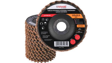 Tarcza polerska listkowa zgrubna 125mm filc lamelka z włókniny Schmith-90435