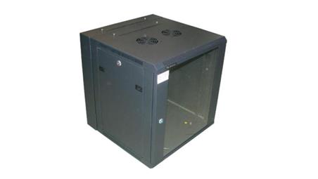Szafa 19cali wisząca KERN 12U 600x600 RAL9004 szkło-88756