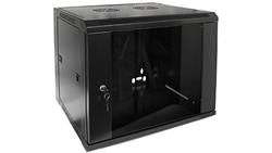 Szafa 19cali wisząca ZETA 9U 600x450 RAL9004 szkłod-88763