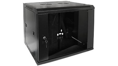 Szafa 19cali wisząca ZETA 9U 600x450 RAL9004 szkłod-88763