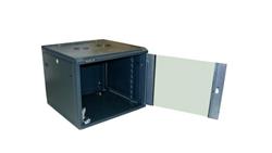 Szafa 19cali wisząca ZETA 9U 600x600 RAL9004 szkłod-88770