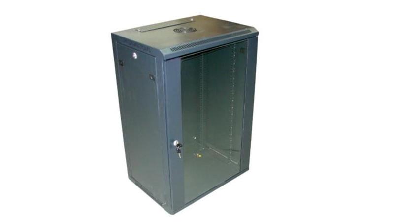 Szafa 19cali wisząca ZETA 18U 600x450 RAL9004 szkło d-88768 Szafa 19cali wisząca ZETA 18U 600x450 RAL9004 szkło d-88768
