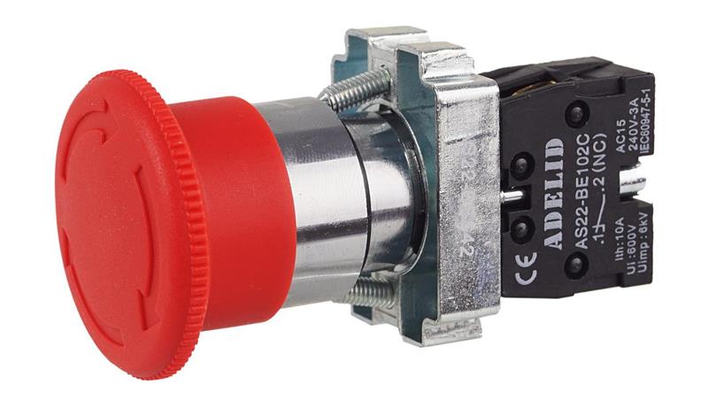 PRZYCISK BEZPIECZEŃSTWA GRZYBEK XB2 BS542 METALOWY AS22-BS542-83674