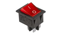 Wyłącznik kołyskowy 250V 16A podświetlany czerwony / czarny-85928