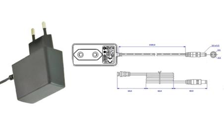 Wtyczkowy zasilacz impulsowy 12V/0.5A/6W z wtykiem DC - 2.5x5.5-84693