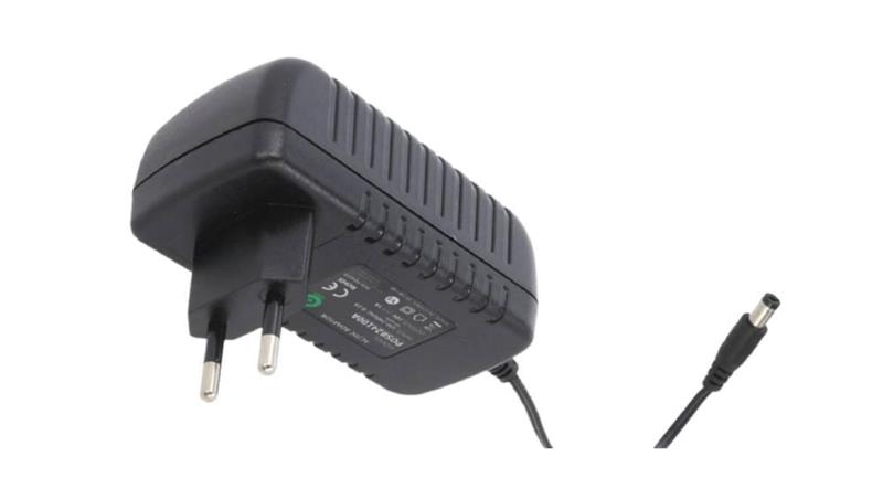 POSB24100A, zasilacz 24V/1A/24W czarny, adapter horyzontalny, gniazdo AC:CEE7/16. wtyk DC:2.1/5.5(+)-84676