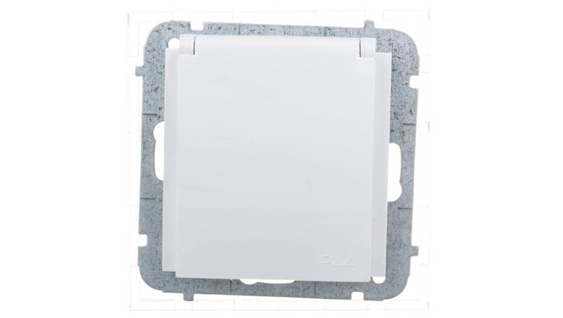 Sentia Gniazdo bryzgoszczelne z/u IP44 z przesłonami białe 1436-10-43149