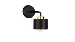 Kinkiet nowoczesny 1x E27 SIMPLY BLACK/GOLD-87814