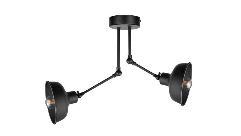 Lampa sufitowa nowoczesna 2xE27 HERMES BLACK-87827