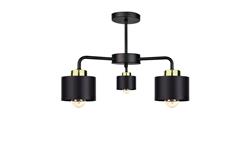 Lampa sufitowa nowoczesna 3x E27 SIMPLY BLACK/GOLD-87826